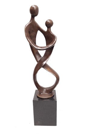 Bronzen sculptuur “In je armen”