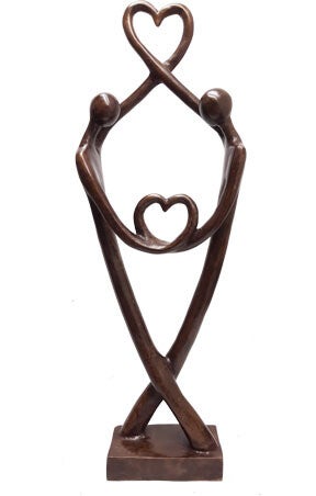 Bronzen sculptuur “Liefdesgeluk”