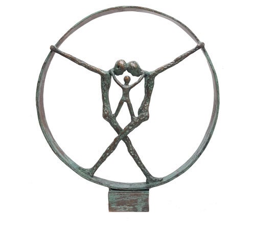 Bronzen sculptuur “Familie-moment”