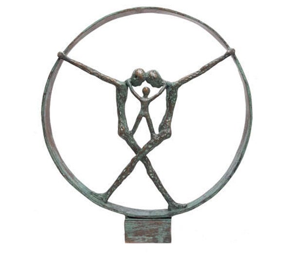 Bronzen sculptuur “Familie-moment”