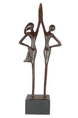 Bronzen sculptuur ” Door liefde verbonden “