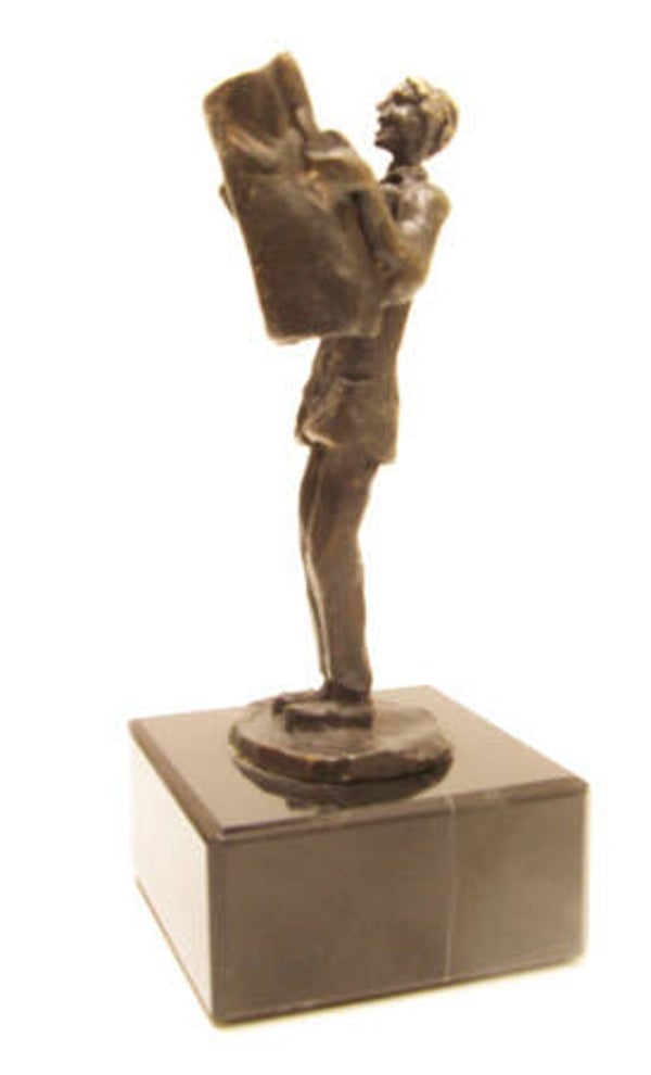 Sculptuur “Up to date zijn”