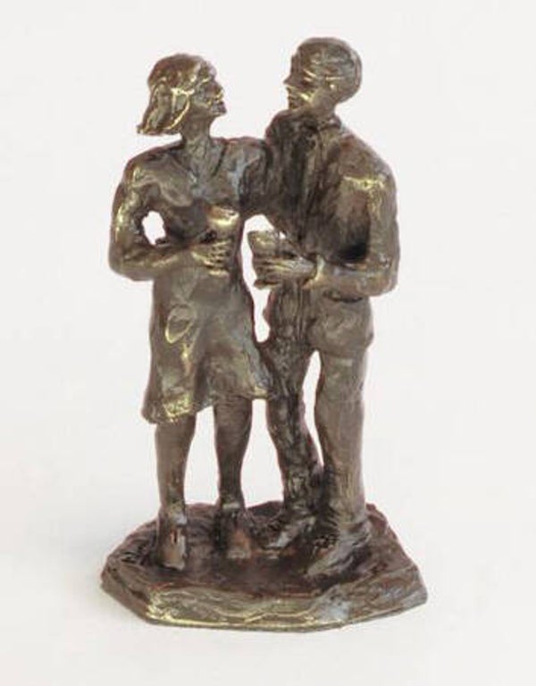 Jubileum beeldje “Op de toekomst”