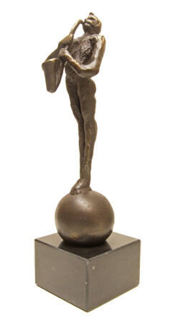 Muziek beeldje “Inspirid by music” saxofoon