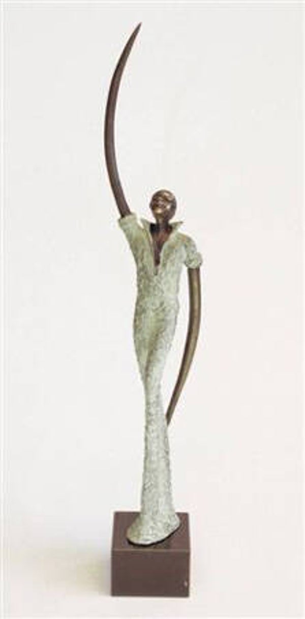 Gepatineerd sculptuur “Mystique homme”