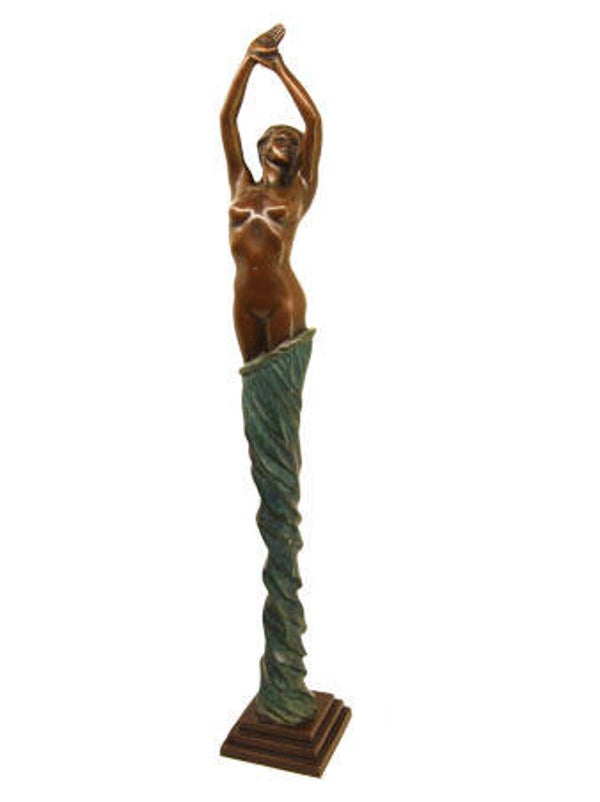 Bronzen sculptuur “Agostine” groen gepatineerd