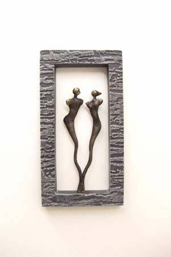 Liefdes sculptuur “Together” wanddecoratie van kunsthars