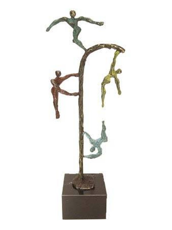 Sculptuur “Kleur je leven” met patina