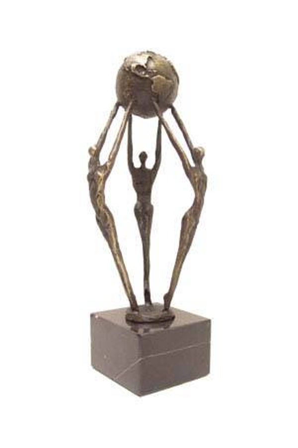 Zakelijk sculptuur “World connection”