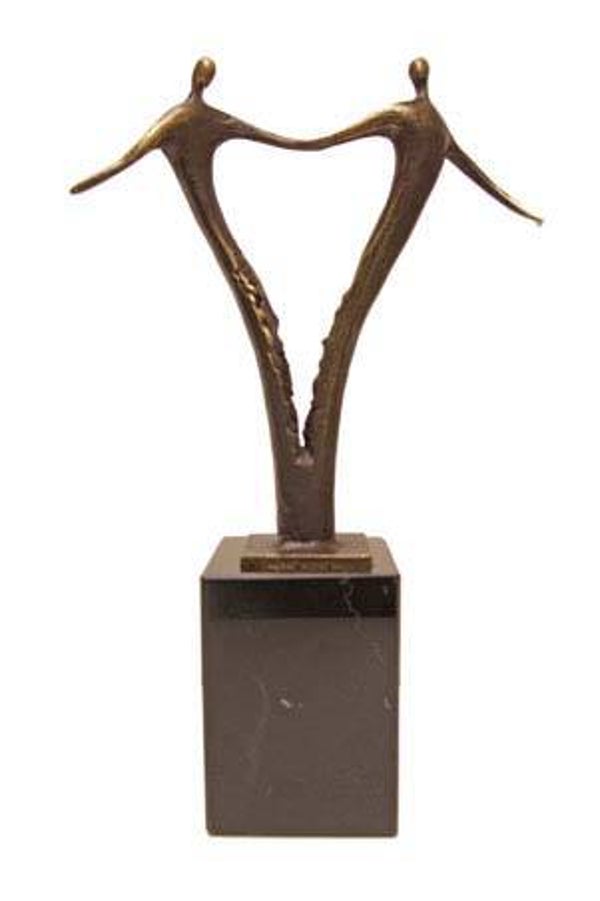 Huwelijks cadeau “Sculptuur begroeting” liefde voor elkaar