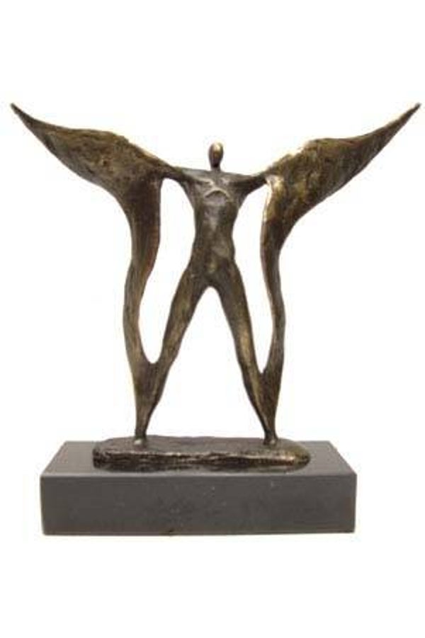 Sculptuur “De vleugels uitslaan” diploma uitreiking