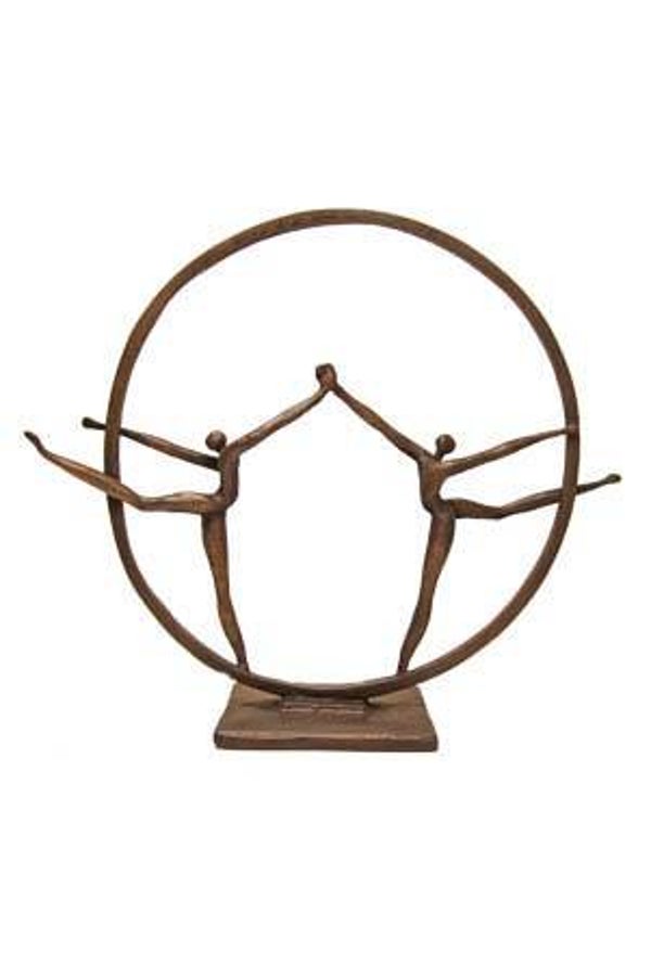 Sculptuur “De vriendschap” gepatineerd