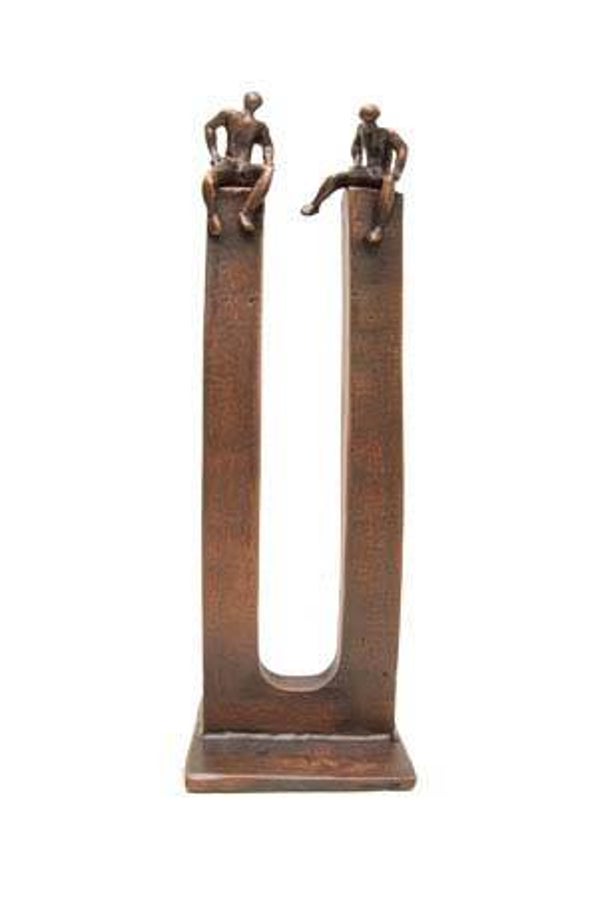 Sculptuur “De ontmoeting” gepatineerd