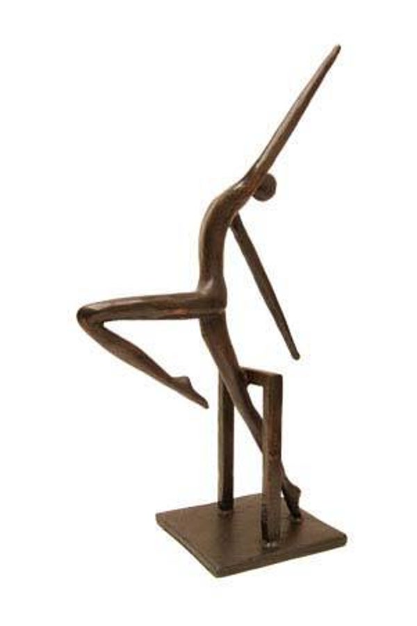 Sculptuur “In beweging” gepatineerd