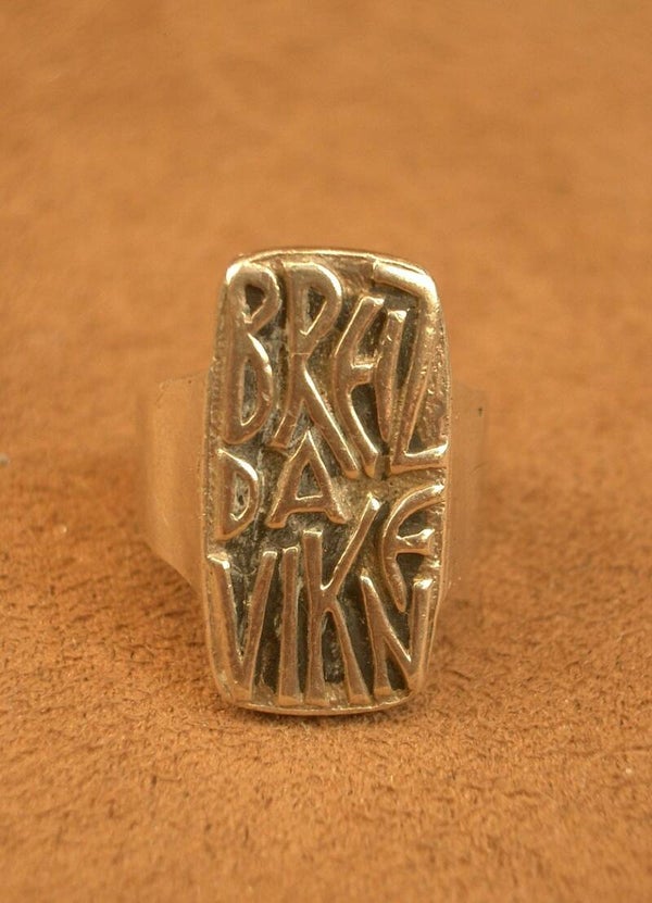 Bague en Argent Pierre Toul Hoat Kelt , bijou breton
