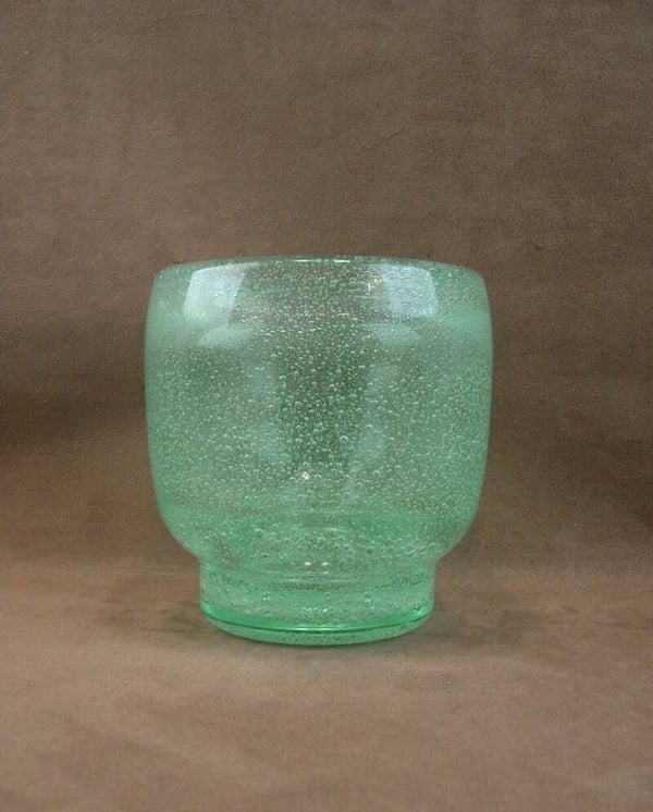 Imposant Vase Art Déco en verre bullé signé Daum Nancy France