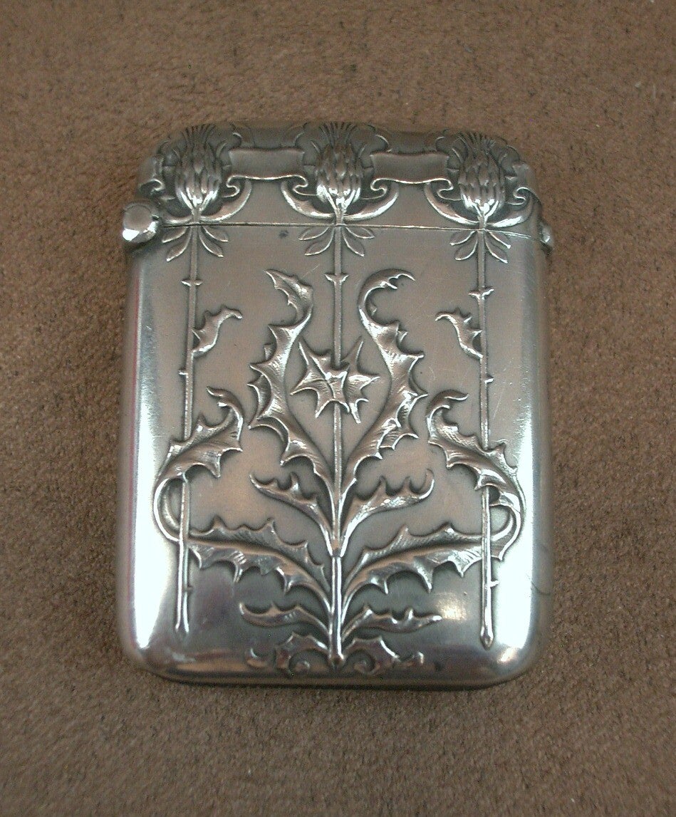 Superbe pyrogène ancien Art Nouveau en argent massif
