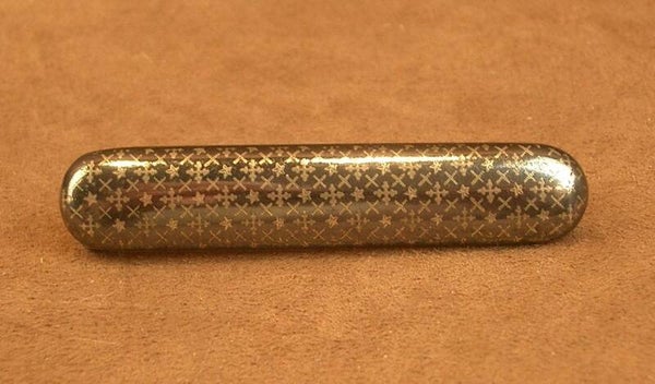 Belle broche ancienne en argent niéllé XIXe siècle