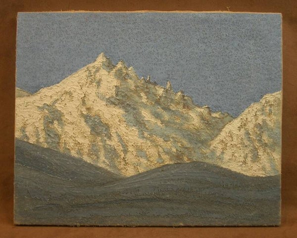 Peinture Huile paysage de montagne par André Mioche dit "Miauch" (1907-1995)