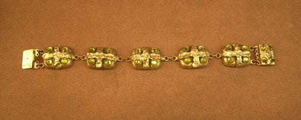 Bracelet vintage en bronze signé Henry Perrichon