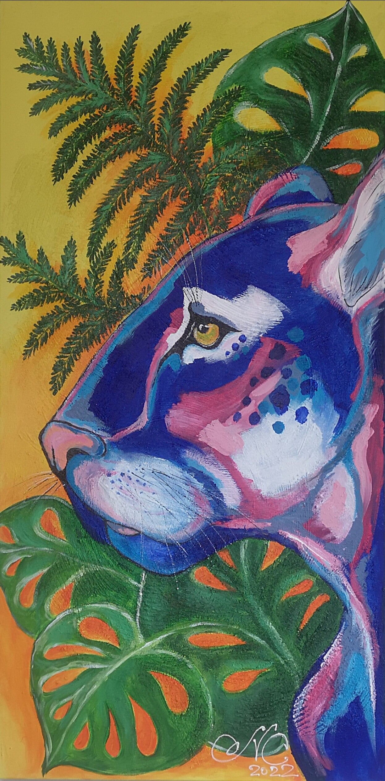 Blue-Zauber, 50x100 cm