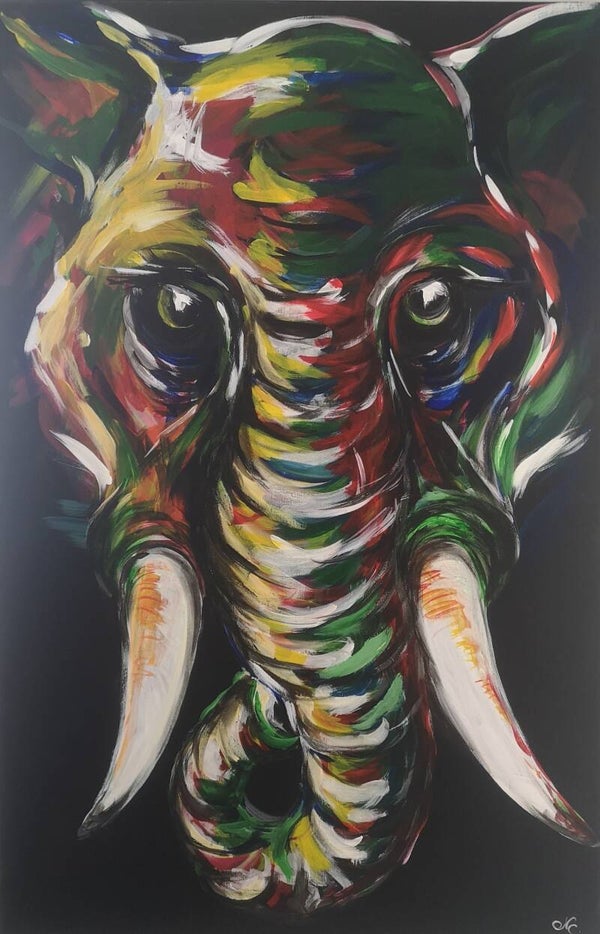 Elefant, 80x120 cm