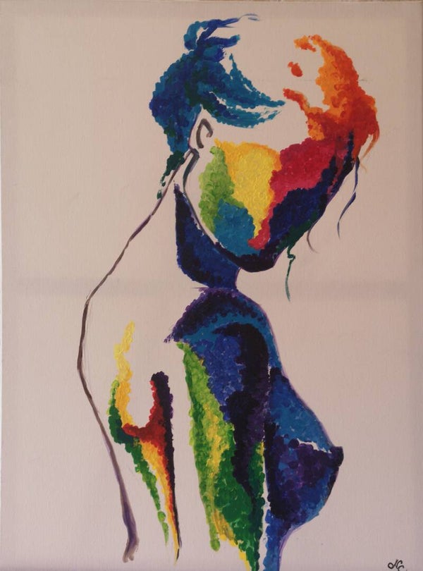 Illusion, stilisierter Frauenakt