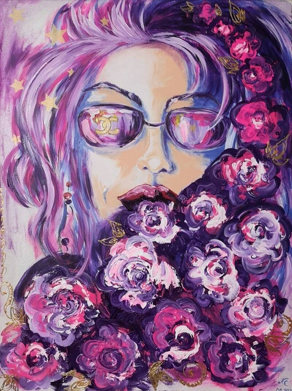 Purpl Babe, 60x80 cm