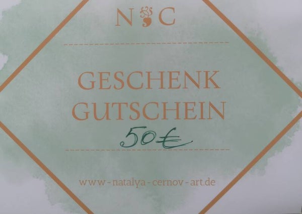 Geschenk-Gutschein für Kauf eines meiner Kunstwerke / Gift certificate