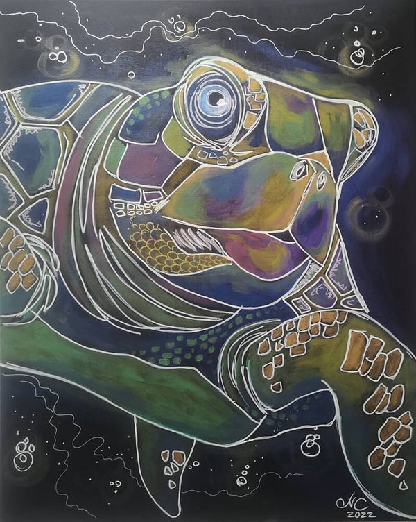 Schildie die Meeresschildkröte, 80x100 cm