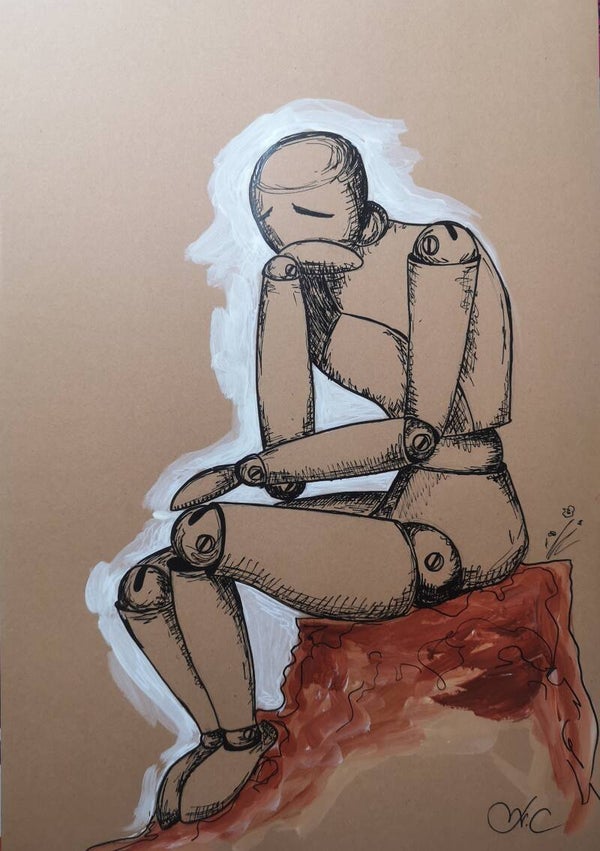 Series Males, the Thinker, 29,5x42 cm