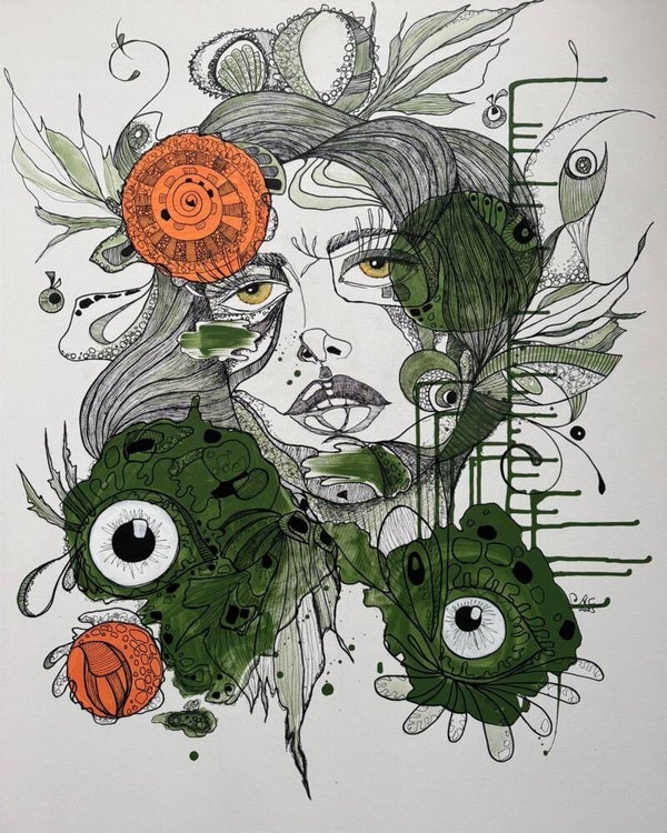 Visionary Realms, 80x100x4 cm