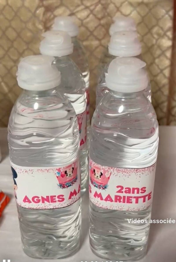 Etiquette bouteille d'eau