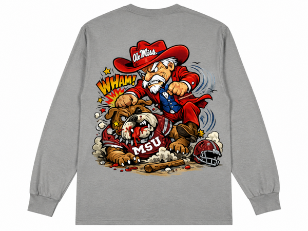 Heavy Cotton or Cotton/Poly Long Sleeve T-Shirt with Graphic on both Sides
