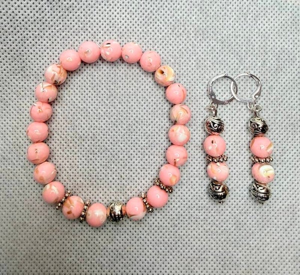 Gift Set - Pink Shell Howlite Turquoise