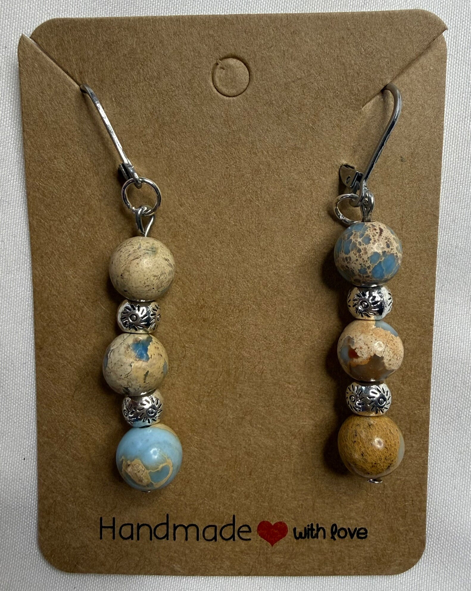Earrings - Argentine Calcite Stone Beads