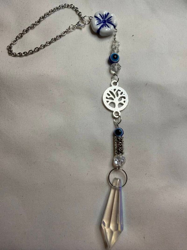 Suncatcher - Nazar and Clear Glass Beads