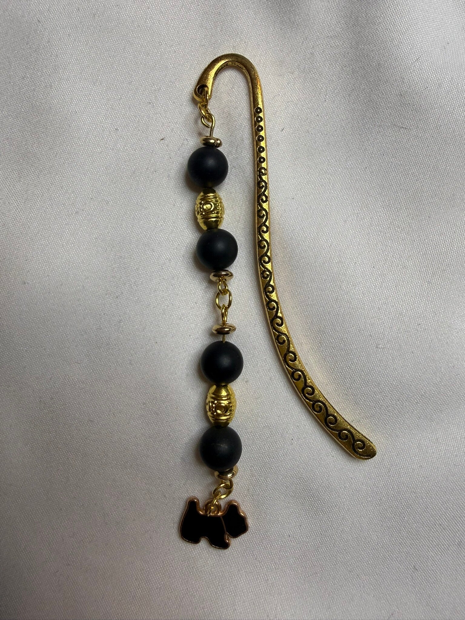 Bookmark - Black Matte Onyx Beads