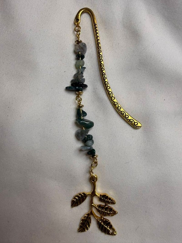 Bookmark - Moss Agate Chips