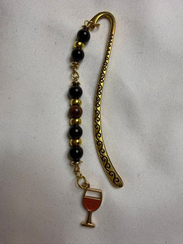 Bookmark - Red Tiger's Eye Beads