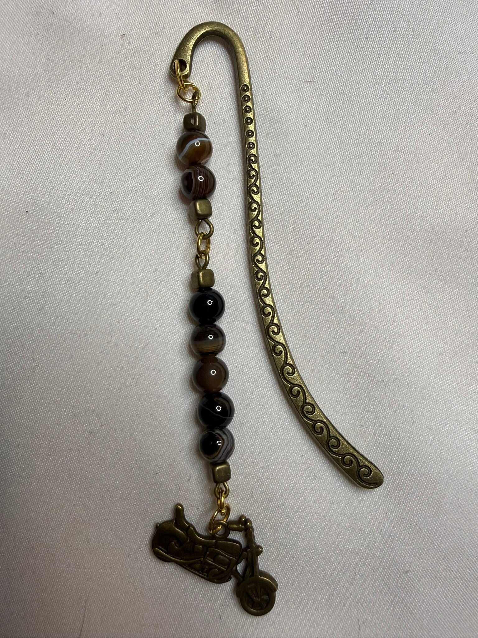 Bookmark - Brown Agate Beads