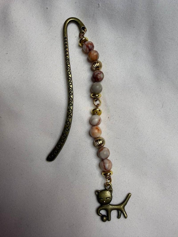 Bookmark - Matte Red Jasper Beads