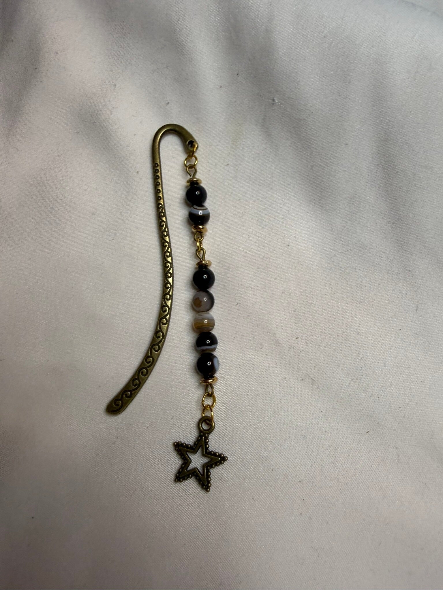 Bookmark - Brown Agate Beads