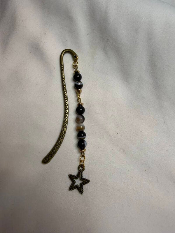 Bookmark - Brown Agate Beads