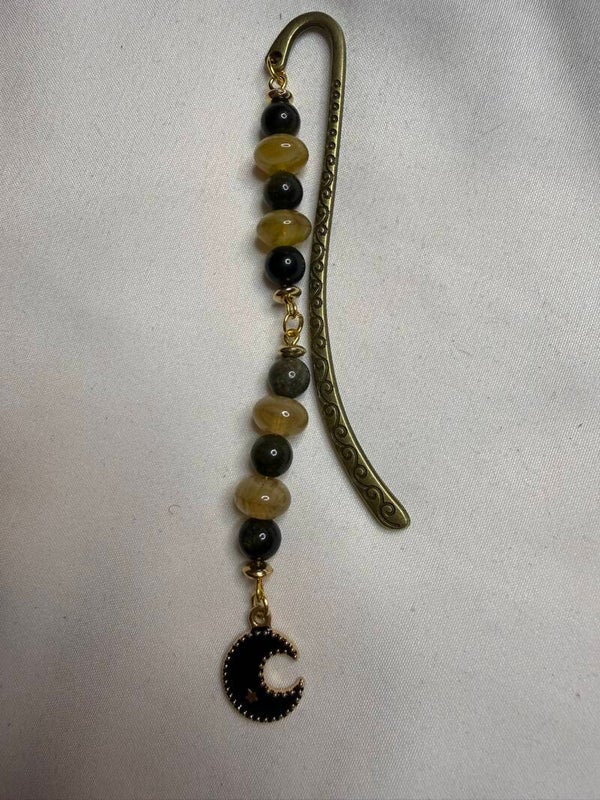 Bookmark - Golden Sheen Obsidian Beads