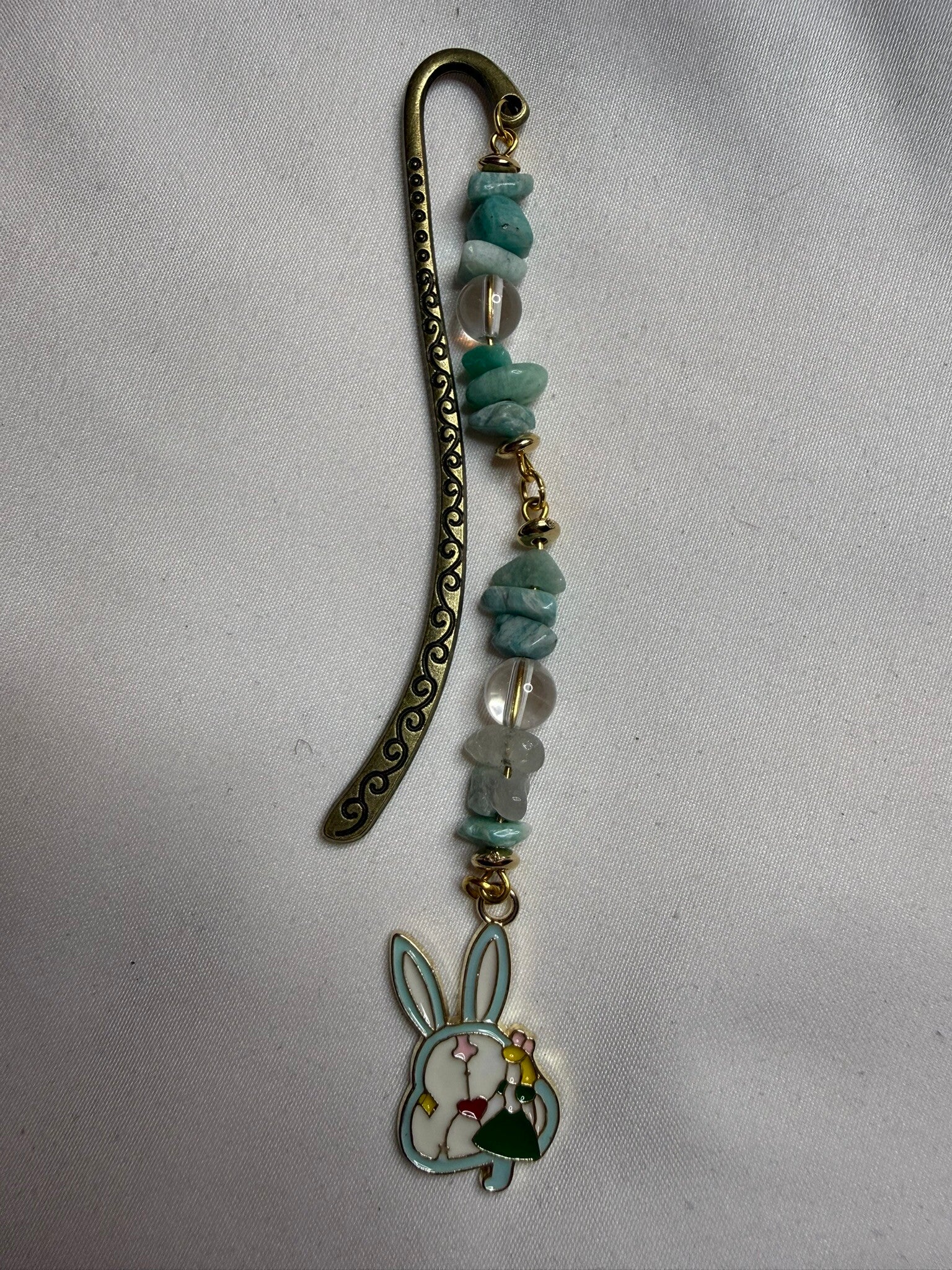 Bookmark - Blue Aquamarine and Clear Quarts