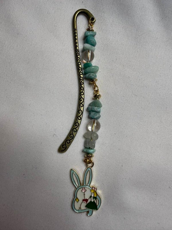 Bookmark - Blue Aquamarine and Clear Quarts