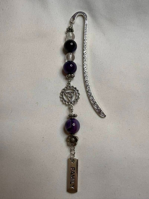 Bookmark - Purple Agate beads