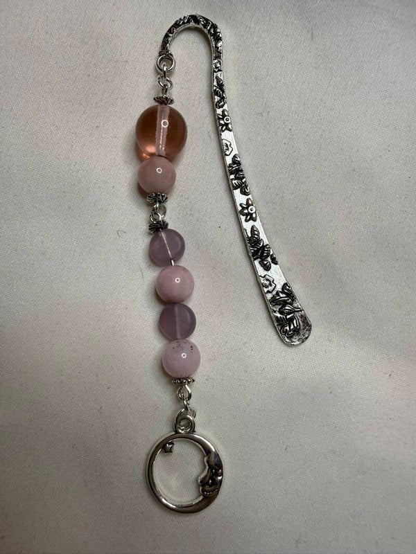 Bookmark - Pink Chalcedony Beads