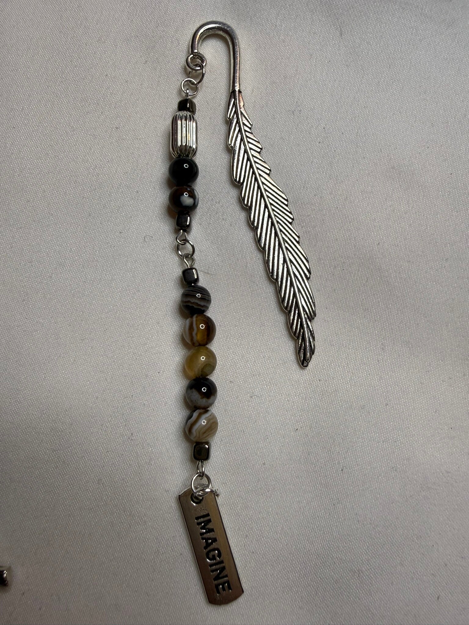 Bookmark - Brown Agate Beads